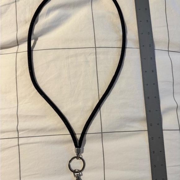 Accessories - Black Lanyard with Silver Clasp